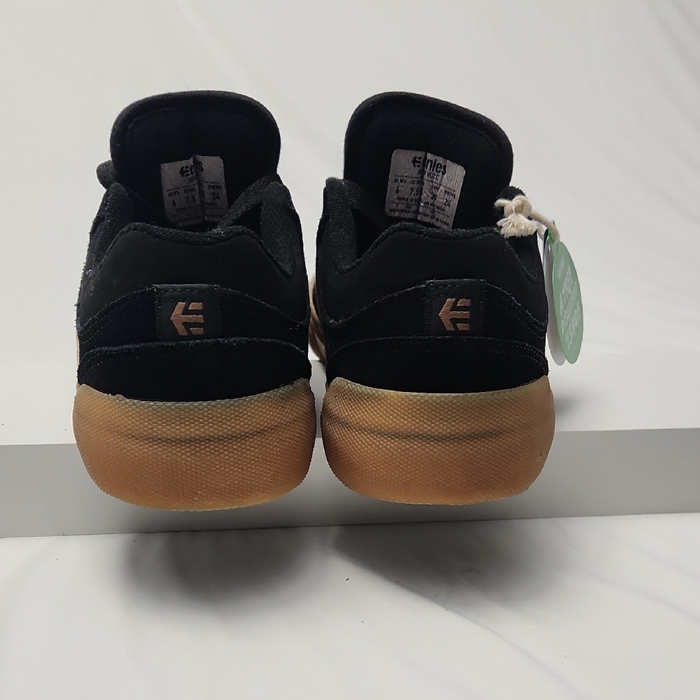 Etnies Skateboard Shoes Joslin Vulc Black Suede Size 6 - Picture 3 of 11